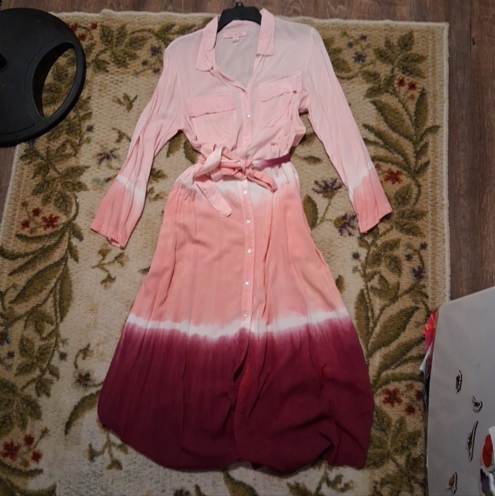 April Cornell Pink Ombre Maxi Dress